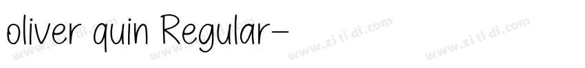 oliver quin Regular字体转换